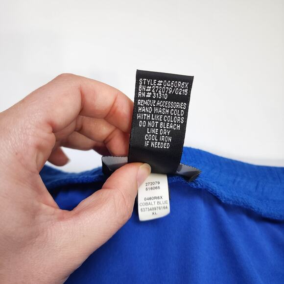 AB Studio Womens Maxi Skirt Size XL Royal Blue Asymmetrical Tiered Textured Y2K - Picture 7 of 9